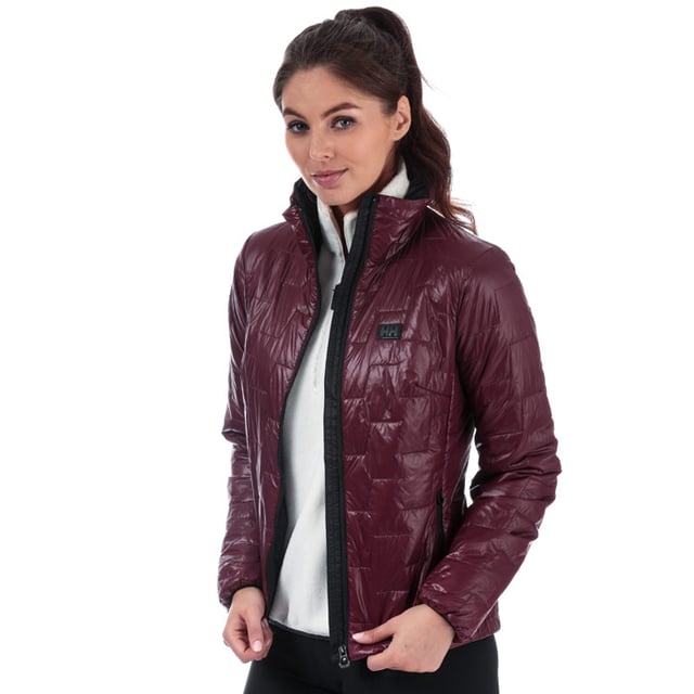 Womens Helly Hansen Lifaloft Insulator Jacket in wild rose. <BR><BR>Versatile lightweight padded jacket  ideal layered under a shell or as a stand alone jacket. <BR>- Quilted design.<BR>- LIFALOFT™ insulation keeps you warm with less weight and bulk  even when wet.<BR>- Funnel neck.<BR>- Full zip fastening with inner storm placket.<BR>- Long sleeves with elasticated cuffs.<BR>- Zipped hand warmer pockets to front  lined with Polartec® fleece for extra warmth.<BR>- Bungee drawcord adjustment at inner hem.<BR>- Helly Hansen brand tab at left chest. <BR>- Measurement from shoulder to hem: 22in approximately. <BR>- Shell: 100% Polyamide. Lining: 100% Polyamide.  Insulation: 100% Polyester. Machine washable. <BR>- Ref: 65625-662<BR><BR>Measurements are intended for guidance only.