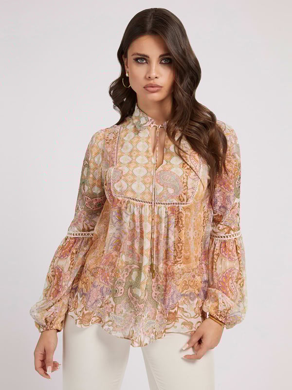 Synthetic fabric blouse
V Neck
Long Sleeves
Relaxed fit
Drawstring fastening
Total length: 65 cm / 25.59 inch
Sleeve length: 66 cm / 25.98 inch