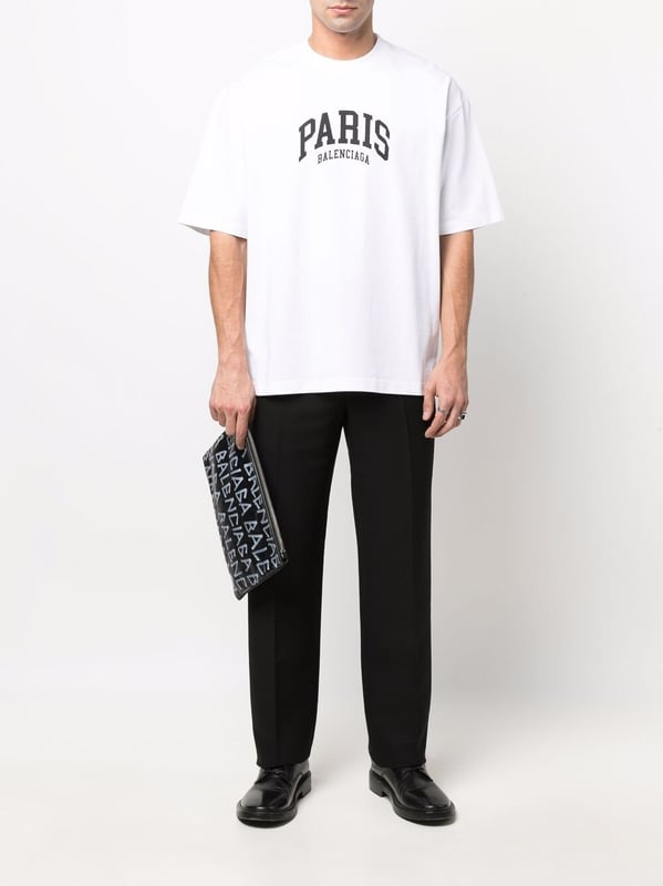 Balenciaga paris t shirt white new arrivals