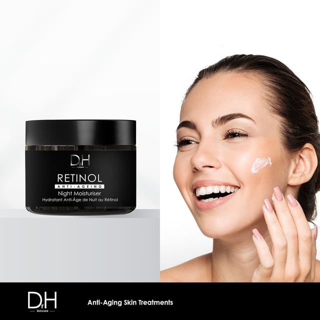 Dr H Retinol Anti-Ageing Night Moisturiser es una fórmula de belleza limpia que combina el poder del retinol con ingredientes naturales como el aceite de coco y el extracto de hoja de té verde. Esta crema hidratante suaviza y da luminosidad a la piel a la vez que la hidrata y mejora la barrera cutánea. Experimente una piel sana y luminosa con esta hidratante de noche calmante y eficaz.