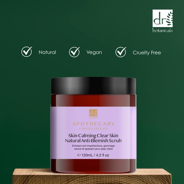 - Improves skin tone and unclogs pores
- Removes dry skin, leaving skin clear and radiant
- Nourishes and protects skin with natural Vitamin E and antioxidants

Our Skin Calming Clear Skin Natural Anti-Blemish Scrub is a luxurious blend of Sweet Almond Oil and Pumice Stone. This formula improves skin tone, unclogs pores, and removes dry skin, leaving your skin clear and radiant. With natural Vitamin E and antioxidants, it nourishes and protects your skin, giving you a healthy and calming skincare experience.