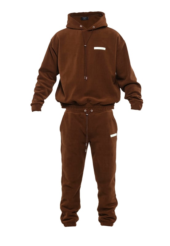 Tom Barron Oversize Fleece-Trainingsanzug-Set für Herren