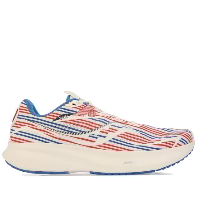 Men s Saucony Ride 15 Running Shoes in White blue