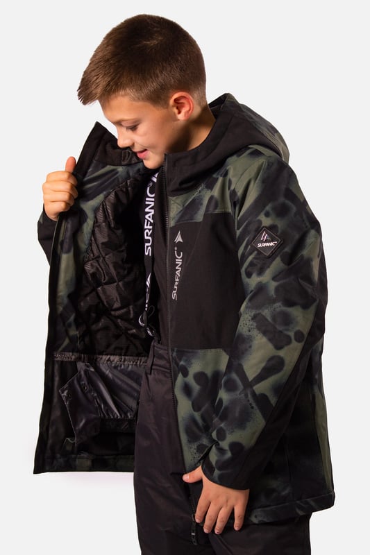 The Misfit snow jacket stands out from the crowd and is our premium youth jacket styled for maximum impact. The Misfit has fully taped seams and is highly waterproof to 10,000mm with a breathability rating of 10,000gms/M2 this technical snow jacket will make sure you’ll stay warm and dry. The Misfit jacket is made from our durable coated ripstop fabric and is feature packed. This jacket offers a great bang for your buck with under arm ventilation for when you need to dump heat, a powder skirt with Lycra wrist guards to keep the snow out and warmth in. A dry butt patch, to do exactly that, lift pass pocket on the left sleeve, soft chin guard, internal storm flap, zipped handwarmer pockets and a zipped comms pocket with headphone routing system all complete this street wear inspired piece.

Powder skirt -Whether you're hitting the powder on skis or snowboard, this snow skirt creates a tight seal around your waist to keep the snow out and the warmth in. Made from durable waterproof materials and an internal dry butt patch (DBP) to keep it all warm and dry.

Snow cuff / wrist gaiter -This is perfect for even the most extreme conditions, featuring a tight seal that bridges the gap between your glove and jacket.

Zipped pockets -Pockets designed for everything you need for a full day up the mountain. Pockets for your lift pass, media, stash pocket for cash, wallet pocket and phone pocket for protection and to keep the battery warm.

Design features:

    Taped seams
    Water-resistant chest pocket
    Fixed hood
    Super soft chin guard
    Zipped sleeve ski pass pocket
    Snow cuffs
    Twin zipped tricot lined hand warmer pockets
    Waterproof snow skirt
    Dry butt patch ( DBP )

Fabric & performance:

    Regular fit
    Shell 100% polyester
    Water resistant coating 10,000mm
    Breathbility rating MVP 10,000 gm²

Insulation & lining:

    100% recycled polyester low loft insulation.
    Insulation. 80 gm² body 40 gm² Sleeves
    Lining 100% recycled embossed polyester.