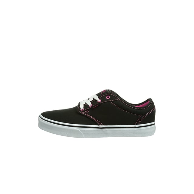 Vans Atwood Schnürung schwarze Leinwand Kinder Plimsolls K2UDDC