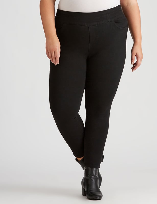 Plus store black jeggings