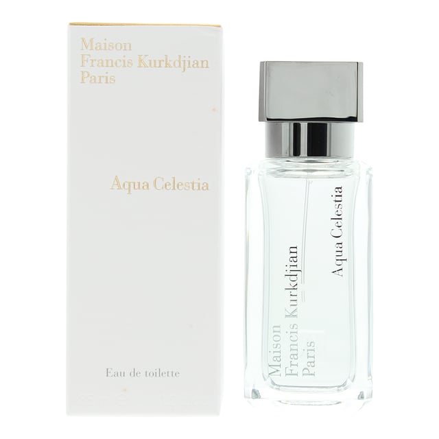 Aqua Celestia is a Floral Green fragrance for men and women, which was created by Francis Kurkdjian and was launched in 2017 by the creator's very own Maison Francis Kurkdjian. The fragrance contains top notes of Lime, Mint, Black Currant and Neroli; with heart notes of Mimosa, Green Notes and Rose; and a base note of White Musk. The notes make for a clean, zesty scent, with green and fruity tones, which make this ideal for the warmer weather of Spring and Summer.