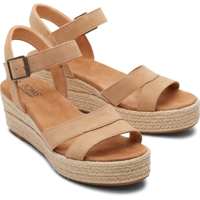 Shoes Accessories Toms Wedges Sale Womens White TOMS Diana Sandals