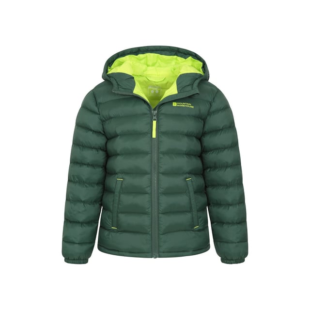 Outer Materials: 100% Polyamide. Lining Material: 100% Polyester. Filling Material: 100% Polyester. Filling: Microfibre. Design: Logo, Quilted. Fabric Technology: DWR Finish, Water Resistant. Cuff: Elasticated. Neckline: Hooded. Sleeve-Type: Long-Sleeved. Hood Features: Grown On Hood. Pockets: 2 Side Pockets. Fastening: Full Zip.