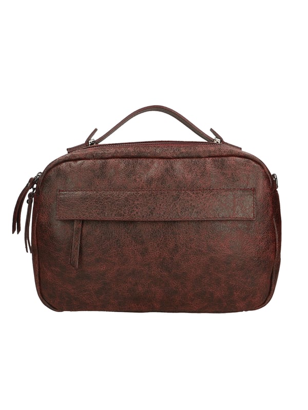 Unisex-Handtasche aus echtem Leder mit gealtertem Effekt, verstellbarer, abnehmbarer Schultergurt. Innen gefüttert, 1 Reißverschlusstasche. Italienisches Handwerksprodukt. Hergestellt in Italien.