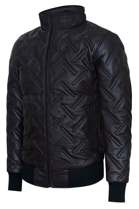 Introducing our highly anticipated Infinity Signature Range, representing two years of dedicated craftsmanship and innovation. Our latest offering, the leather bomber jacket, embodies luxury and functionality. Crafted from premium sheep nappa leather, its unique alternating diagonal quilt stitching ensures both style and warmth. The sleek UMZ zip extending to a stand collar adds a modern touch, while rib knit trimming on the hem and cuffs seals in warmth. With two zipped handwarmer pockets at the waist and three internal pockets in the satin-lined interior, including two zipped for security and one with a velcro tab for your mobile phone, convenience meets sophistication. Prepare to elevate your wardrobe with the epitome of elegance and quality. Key Design Features: Meticulous Craftsmanship and Innovation: Two years of dedicated craftsmanship and innovation have gone into creating this remarkable jacket.Premium Sheep Nappa Leather: Crafted from the finest sheep nappa leather for quality and durability.Sleek UMZ Zip and Rib Knit Trimming: The UMZ zip and rib knit trimming add style and ensure warmth.Multiple Pockets: Featuring multiple external and internal pockets for convenience and security.Luxurious Satin-Lined Interior: The satin-lined interior adds a touch of luxury, with thoughtful design elements for added functionality