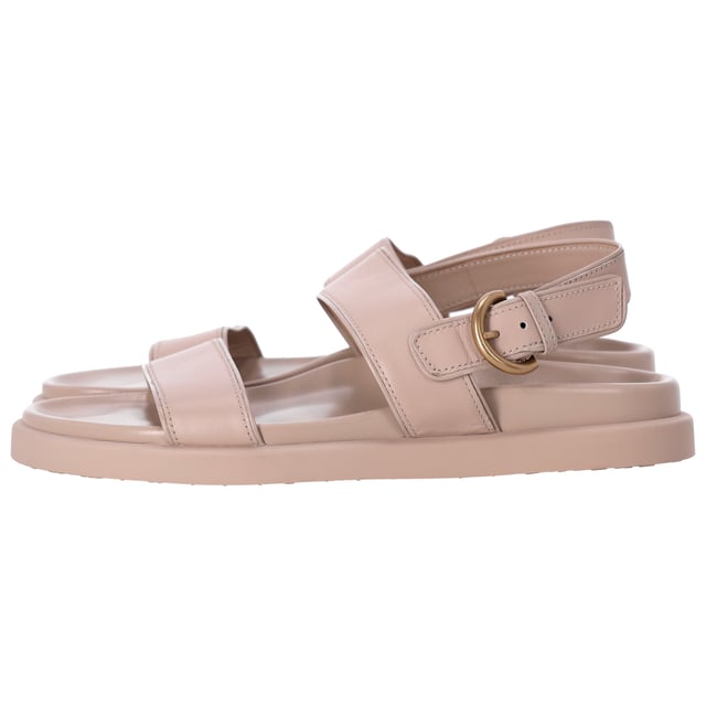 VINTAGE, RRP AS NEW
Complete your summer wardrobe with the Gianvito Rossi Bilbao Sandals in Beige Leather, a versatile and sophisticated pair that will elevate your warm-weather looks. Handmade in Italy from smooth calf leather, these sandals boast a refined and timeless design. The simple silhouette is enhanced with buckled ankle straps for a secure fit and contoured insoles for maximum comfort, ensuring you can wear them all day with ease.


Gianvito Rossi Bilbao Sandals in Beige Leather
Condition: Excellent
Signs of wear: No visible sign of wear. No Mark at insole.,  Very light mark at soles.
Packaging: None
Color: Beige
Material: Leather | leather
Size: EU39/US9
Measurements: Insole length: 250
SKU: NAPPUUSSH403503W