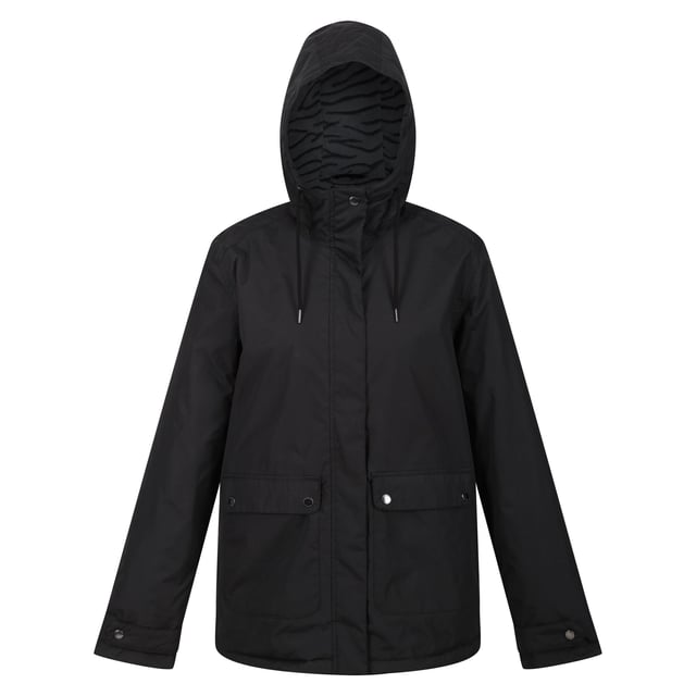100% Polyester. Fabric: Hydrafort. Design: Plain. Fabric Technology: DWR Finish, Insulating, Quick Dry, Thermo-Guard, Waterproof, Windproof. Cuff: Adjustable, Snap Fastening. Faux Fur Back Panel, Taped Seams. Neckline: Hooded, Standing Collar. Sleeve-Type: Long-Sleeved. Hood Features: Drawcord, Faux Fur, Grown On Hood. Pockets: 2 Lower Pockets, Patch, Snap Fastening, 1 Internal Pocket. Fastening: Popper, Stormflap, Zip. Sustainability: Made from Recycled Materials. 8 UK: 32 in. 10 UK: 34 in. 12 UK: 36 in. 14 UK: 38 in. 20 UK: 45 in. 22 UK: 48 in. 24 UK: 50 in. 26 UK: 52 in. 18 UK: 43 in. 16 UK: 40 in.