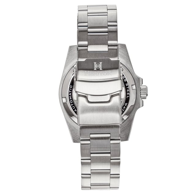 316L roestvrijstalen kast van chirurgische kwaliteitMet juwelen bezet 2560 automatisch uurwerkJuweellagers: 22 juwelen41 uur gangreserveBeats per Hour (BPH): 21600/HourSapphire-Coated Mineral CrystalObservatiekast terug om uurwerk te bekijkenUnidirectionele lunette Geschroefde kroonLogo-gegraveerde roestvrijstalen gespLichtgevende wijzersLichtgevende markeringenDatum Display41 mm kastdiameter20 ATM (professionele duikwaterbestendigheid)
