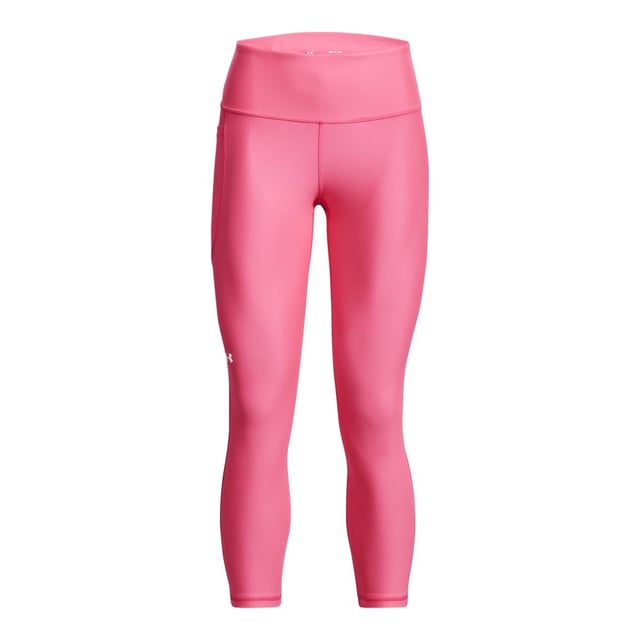 Women's Under Armour HG No-Slip Waistband Ankle Leggings in Pink