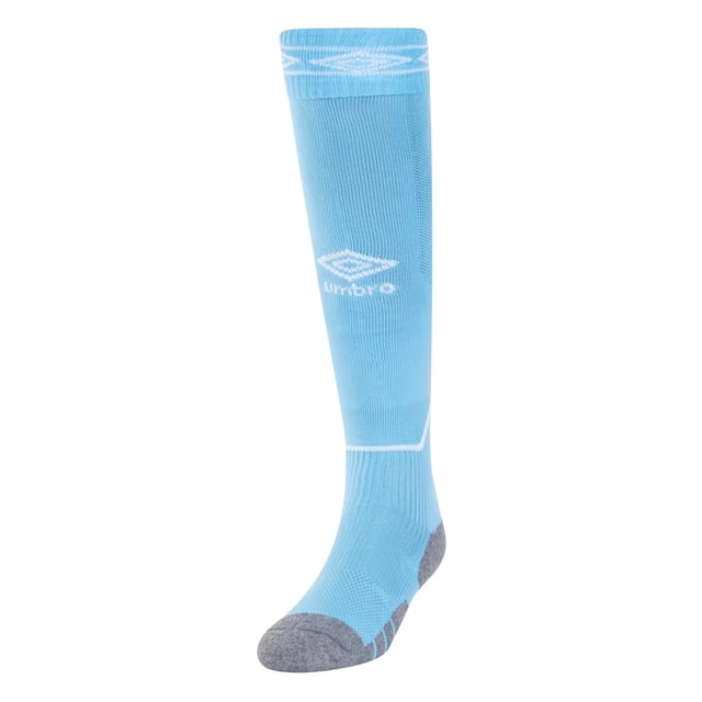 75% Polyamide, 20% Cotton, 5% Elastane. Fabric: Intarsia, Micro Mesh. Design: Contrast, Logo. Cuff: Elasticated, Turnover Cuff. Elasticated Foot, Flat Toe Seam, Padded Sole, Ventilated. Cut: Knee-High.