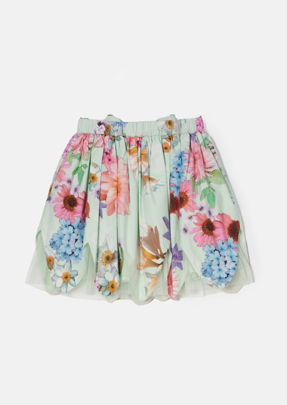 Hello petal! How cute is our floral layered tutu skirt in scrumptious   green with petal detail? Wear with our petal collar top for outfit perfection!. About Me: 100% Cotton. Look After Me: Think Planet. Wash At 30C.