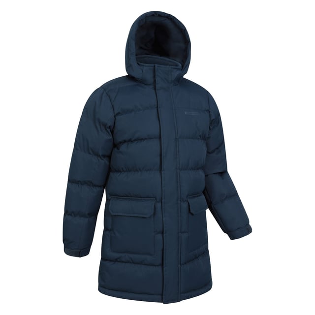 Lining: Fleece. Fabric: Microfibre. Design: Logo, Quilted. 260gsm. Fabric Technology: Durable, DWR Finish, Insulating, Soft. Neckline: Hooded. Sleeve-Type: Long-Sleeved. Padded, Snug Fit. Hood Features: Detachable Hood. Length: Longline. Pockets: Flap Closure, Zip. Fastening: Full Zip. 11-12 Years: 31 in. 7-8 Years: 26 in. 9-10 Years: 29 in. 13 Years: 33 in.