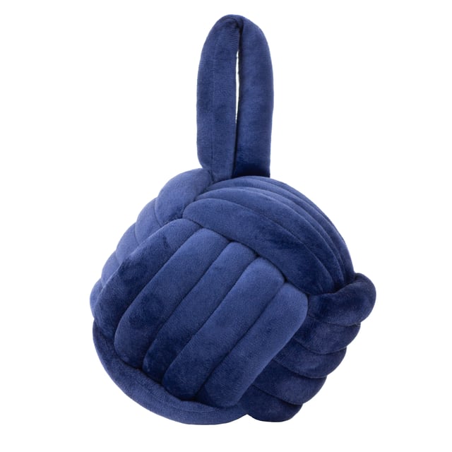 Solve the knotty problem of keeping a door open with this beautifully designed door stop. Soft, durable entwined luxury plush velvet cleverly creates a knot-shape, complete with a handle which makes it easy to pick up after use and store. Filled with sand and polyester for extra strength, this door stop makes a quirky addition to your home.