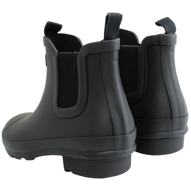 Step into effortless style and practicality with the Hunter Chelsea Big Kids Black Wellington Boots. These boots offer a modern twist on the classic Chelsea boot design, combining urban chic with the durability needed for outdoor play. Here are the key features that make these Wellington boots a must-have for your child:

 Contemporary Chelsea Design:  These boots feature a trendy Chelsea boot silhouette, providing a fashionable and versatile look that seamlessly transitions from outdoor play to casual outings.

 Waterproof Protection: Crafted from high-quality, waterproof rubber, these Wellington boots keep your child's feet dry during rainy days and wet adventures. They provide reliable protection against puddles and muddy terrains.

 Elastic Side Panels: The classic Chelsea boot elastic side panels make these boots easy to slip on and off, promoting independence for your child. The elastic panels also contribute to a comfortable and secure fit.

 Durable Construction: Built with the durability that Hunter is known for, these boots withstand the demands of active play. They're resilient enough to handle various outdoor activities while maintaining their stylish appeal.

 Versatile Black Color: The sleek black color adds a touch of sophistication, making these boots suitable for both casual and more formal occasions.

 Grippy Outsole: Equipped with a sturdy outsole, these boots provide reliable traction on different surfaces, preventing slips and ensuring stability during play.

Embrace the combination of style and functionality with the Hunter Chelsea Big Kids Black Wellington Boots. Whether it's a rainy day or a stylish stroll through the park, these boots are the perfect companion for your child's active lifestyle.