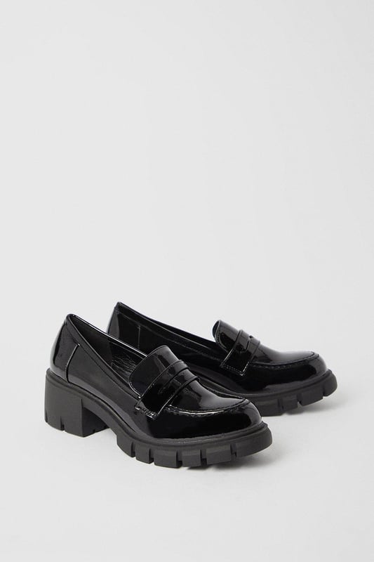 Navy Lug Sole Chunky Loafer