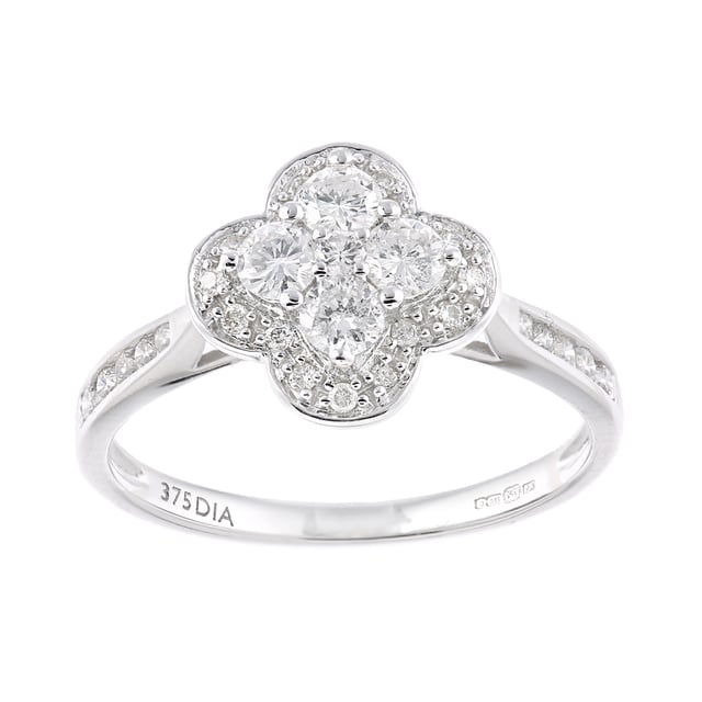 Oro amarillo de 9 quilates (375): 0,98 g; # Diamante: 0.66ct