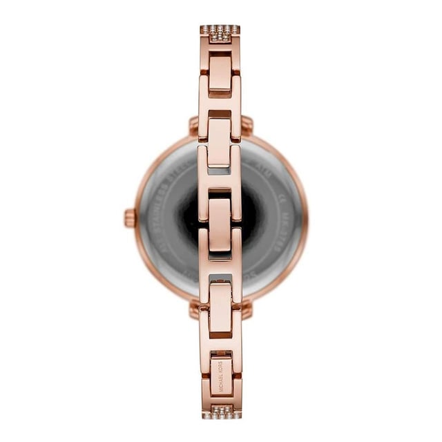 Spezifikation Details Marke Michael Kors Modell MK3785 Barcode Nummer 796483356139 Geschlecht Frauen Gehäusegröße 36mm Gehäuse Material Edelstahl Gehäusefarbe Rose gold Zifferblatt Farbe Rose Gold-Ton Band Material Stahl Band Farbe Rose gold Uhrwerk Quarz Chronograph Nein Wasserdichtigkeit 50 Meter
