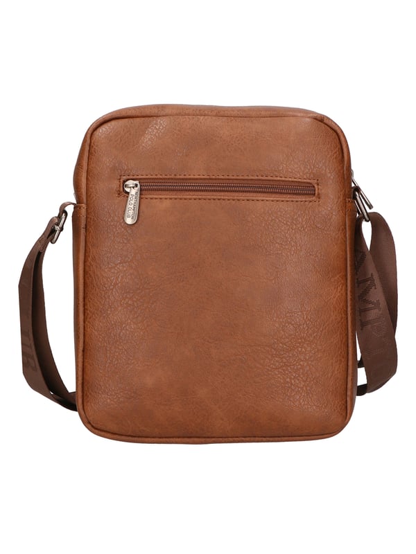 Northampton polo club Einzelfächer PU Leder -Messenger -Umhängetasche. Veganer Produkt.