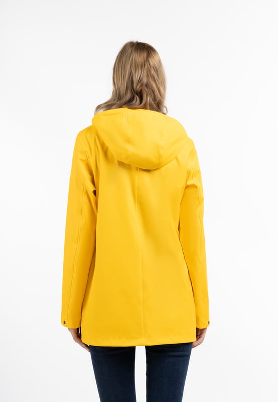 Geen vulling  Op regenachtige dagen biedt deze klassieke ICEBOUND heerlijke bescherming. Het gecoate materiaal is wind- en waterdicht en ideaal voor een wandeling in alle weersomstandigheden. De licht getailleerde, middellange vorm biedt extra bescherming tegen regen met de brede capuchon en stijlvolle koorden. De drukknoopsluiting boven de ritssluiting en de schuine klepzakken optimaliseren de jas bovendien op het gebied van weersbestendigheid.  Regenjas