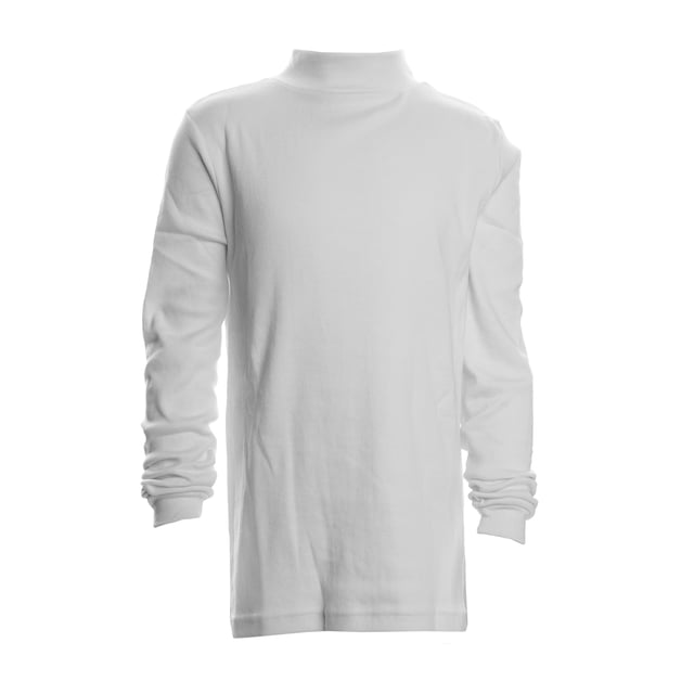 Unisex Boys and Girls Half Neck Long Sleeve T-Shirt.

 This comfortable and versatile long-sleeved t-shirt is perfect for little ones. Designed with a crew neck that offers extra coverage and a modern fit, it's ideal for everyday wear or special occasions.

 Unisex, it fits perfectly to boys and girls, offering a simple and elegant look.

 Made from a cotton-polyester blend, this t-shirt combines the natural softness of cotton with the durability of polyester, ensuring all-day comfort.

 Available in a wide range of solid colours, it is easy to match with any outfit. It also features cuffs on the sleeves, providing a firm fit and preventing the sleeves from slipping.

 An essential item for any child's wardrobe, practical and stylish!
 Composition: 50% Cotton, 50% Polyester
 Care:
- Wash at a maximum of 30ºC.
 - Use mild detergents.
 - Do not use bleach.
 - Dry at low temperature.
 - Iron at low temperature.