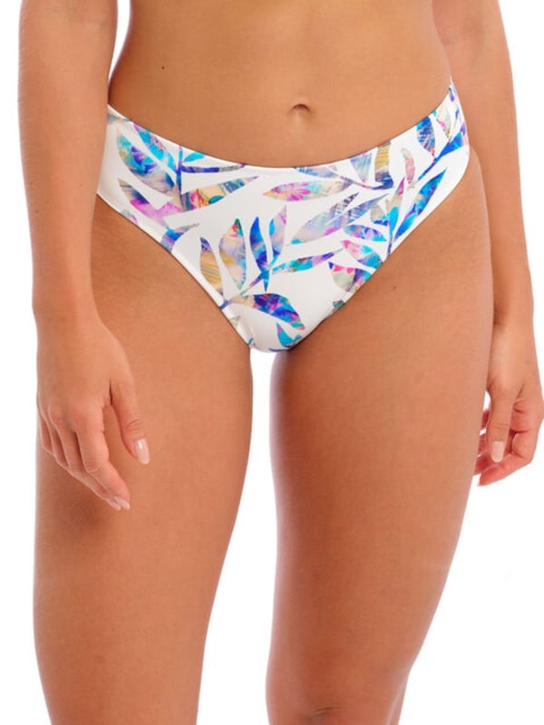 Fantasie Calypso Harbour Mid Rise Bikini Brief. Medium coverage and fully lined, this product is recommended hand wash only.