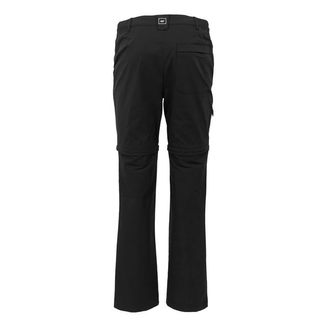 94% Recycled Polyamide, 6% Elastane. Fabric: Stretch. Design: Logo, Plain. 145gsm. Fastening: Button, Zip Fly. Fabric Technology: Durable Water Repellent Finish, Isoflex, Quick Dry, UV Protection. Belt Loops, Convertible, Zip-off Legs. Pockets: 2 Side Pockets, Zip, 1 Back Pocket. Waistline: Part Elasticated. Sun Rating: UPF 50+.
