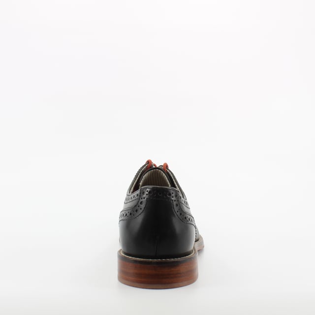 J Shoes Charlie Plus Negro de cuero para hombre con cordones Zapatos Brogue S8810