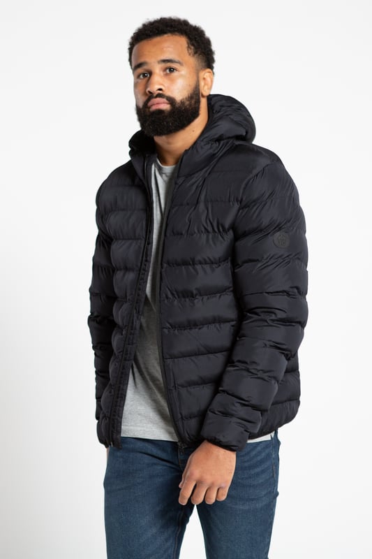 French connection padded online hooded zip through jacket