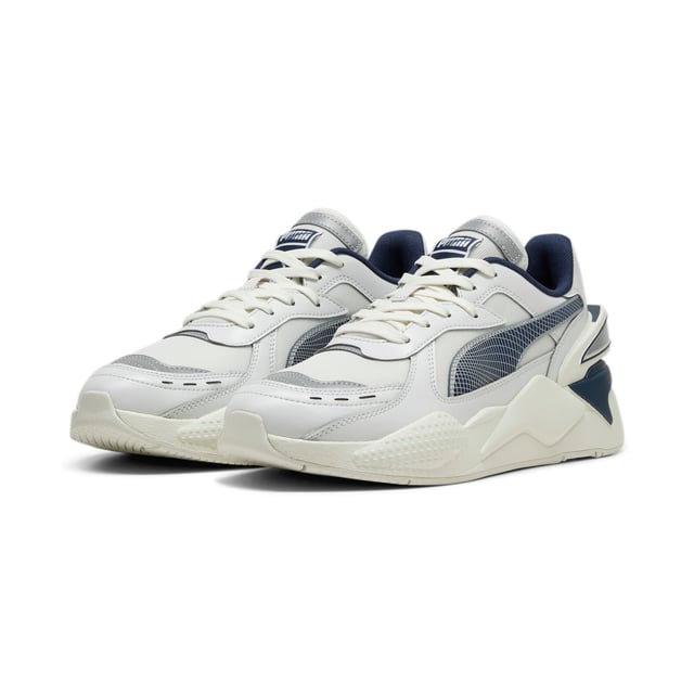 PRODUCT STORY: RS-X is back. This future-retro silhouette made waves when it dropped in 2018, celebrated for its disruptive design, fresh material mixes, and bold colors. Today, RS-X returns for a new generation of consumers who live to express their individuality. It’s here to start a revolution of self-expression. This shoe celebrates the 40th Anniversary of the RS technology paying homage to the original RS-Computer and features a mesh base with synthetic overlays, and reflective details. FEATURES & BENEFITS: Vegan certified product; The upper of the shoes is made with at least 30% recycled materials; Running System: PUMA's comfortable cushioning technology celebrates the reinvention of a unique moment and movement in culture. DETAILS: Mesh upper; Synthetic overlays; Reflective heel and reflective toe underlay; TPU heel; Mesh lining; Mesh sockliner; Platform toe; Lightweight PU midsole; Rubber outsole.