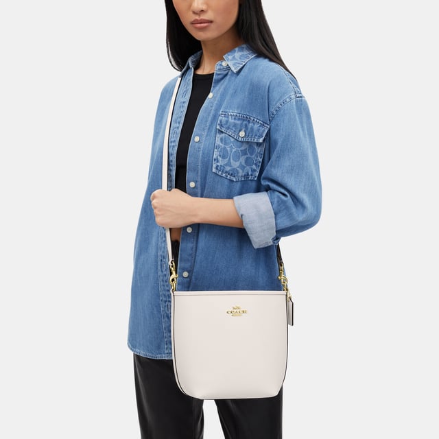 City Bucket Bag in Double Face Leather,  Length: 16.50 cm,  Width: 11.50 cm,  Height: 21.00 cm