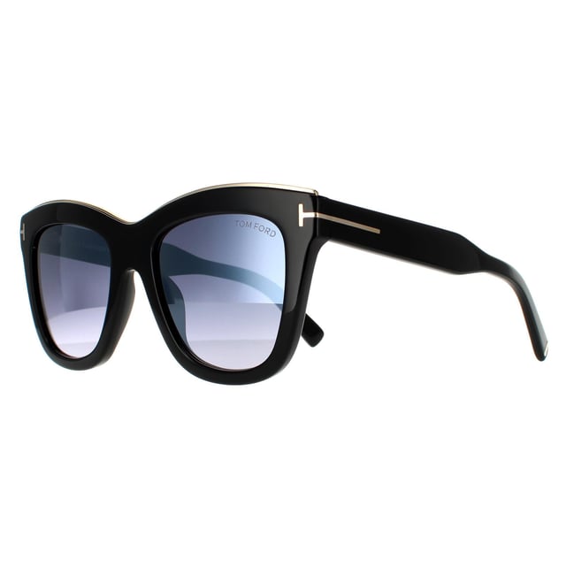 Tom Ford Square Womens Black Grey Gradient   Julie FT0685 are a classic wayfarer style crafted from lightweight acetate. The metal signature T logo that is the iconic look from Tom Ford appears on the temples for authenticity
