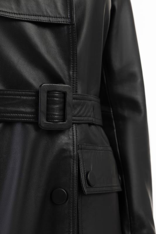 De leren jas van DreiMaster Vintage is ontworpen in trench-stijl en heeft een bijzonder elegante rock-chique uitstraling. Het lang gesneden model met tailleriem van hetzelfde materiaal is gemaakt van zacht lamsleer, waarbij de schouderbanden, omslagkraag en grote opgestikte klepzakken voor modieuze accenten zorgen.  Jas