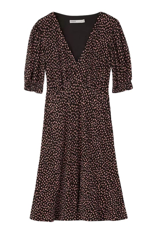 Spotty V Neck Dress