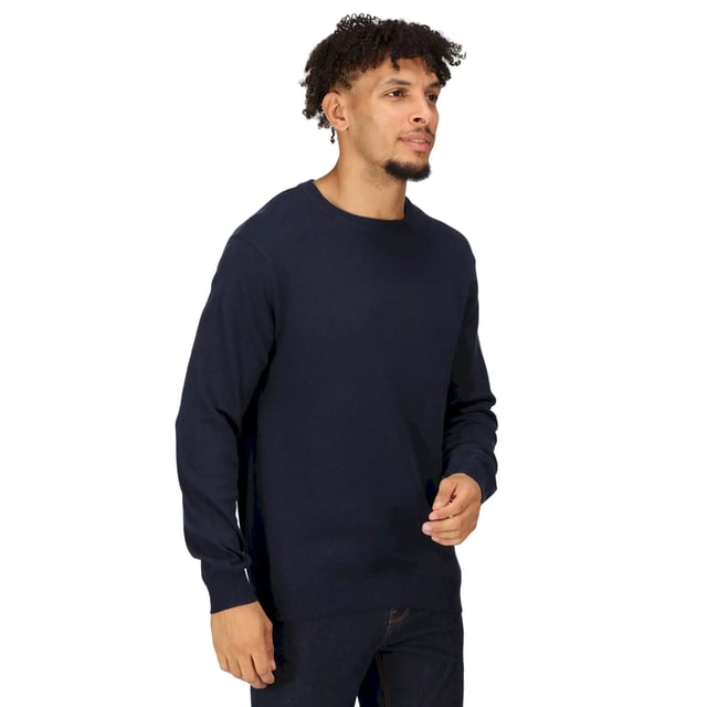 Material: 100% Cotton. Fabric: Jersey, Soft Touch. Design: Knitted. Hem: Ribbed. Neckline: Crew Neck, Ribbed. Sleeve-Type: Long-Sleeved. Cuff: Ribbed. Fastening: Pull Over. Sustainability: Eco Friendly, Sustainable Materials.