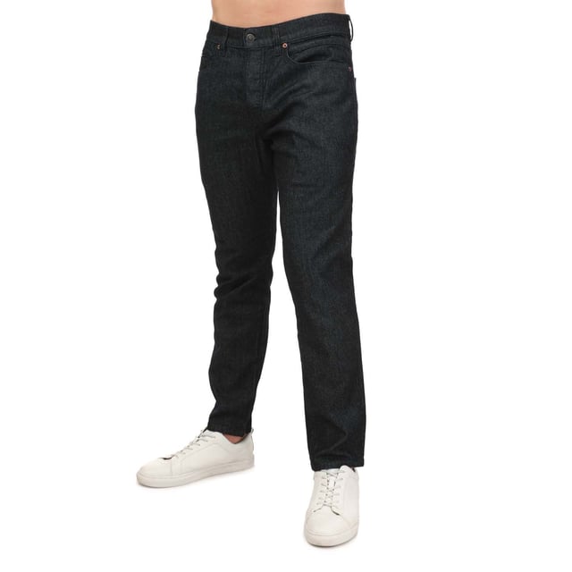 Mens Diesel D-Fining Tapered Jeans in denim.- Classic 5 pocket styling.- Button fly fastening.- Belt loops.- Branded strip across small pocket.- Diesel branding.- Tapered leg fit.- 53% Lyocell  40% Cotton  6% Polyester  1% Elastane.- Ref: A01704009HF01