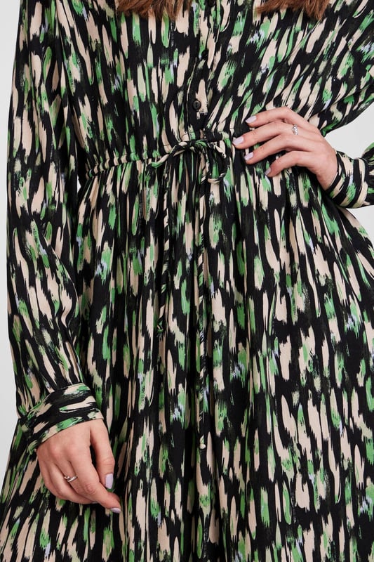 FLASH - Jurk met lange mouwen en print - Blauw - Maat 40-64 FLASH - Jurk met lange mouwen en print - Blauw - Maat 40-64