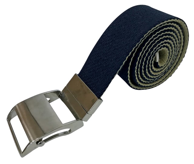 Mens Fabric Belt in Black and Navy Sock Snob Cheap Gift for