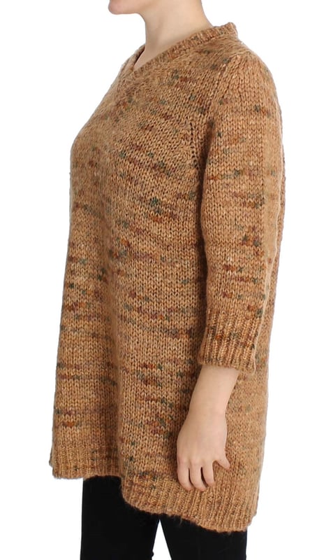 Brand new with tags
  100% Authentic Pink Memories
  Oversize fit
  V-neckline
  Brown color
  Made in Italy
  Logo details
  Material: 57% PC 20% WM 10% Wool 13% PA
Material: 57% PC 20% WM 10% Wool 13% PA