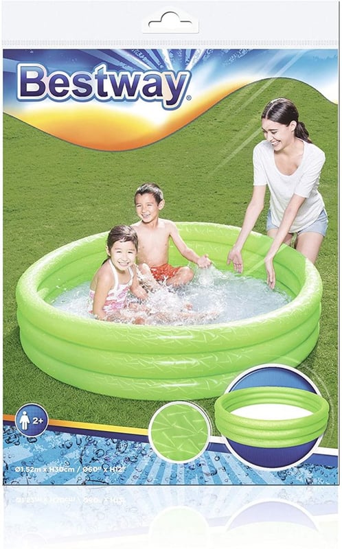 Bestway Play Pool Set Assorted Colours - 30cm

This inflatable top ring with tough PVC and polyester outer wall paddling pool is the perfect kid sized swimming pool.

Key Features:

  Pool Size: 1.54m x 0.38m with a (75%) 477L water capacity
  Available in three different colours
  Includes heavy duty repair patch