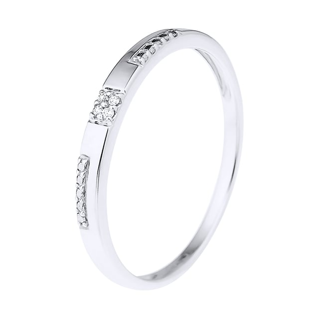 Ring - Diamonds 0,01 Cts - HSI Quality - White Gold - Size available from 48 to 60, I to S - Our jewellery is made in France and will be delivered in a gift box accompanied by a Certificate of Authenticity and International Warranty