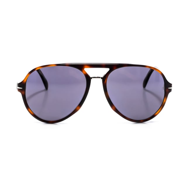 7005S sunglasses with acetate frame.

 Shape and design:
 - These David Beckham glasses have an aviator silhouette.

 Frame material:
 - The frame of these glasses is made of acetate, a plastic material.
 - Acetate provides durability, flexibility and a smooth finish to the frame.

 Acetate temples:
 - The temples are also made of acetate, matching the frame material.
 - The acetate in the temples makes them light and comfortable to wear.

 Brand details:
 - DB brand engraving on the lens.
 - These design elements help to clearly identify the model as part of the David Beckham eyewear collection.

 Glasses:
 - The lenses are of high quality.
 - These lenses provide excellent UV protection and sharp, clear vision.
 Measures: Lens height: 52 mm. Lens width: 57 mm. Bridge: 17 mm. Temples: 145 mm.
 Composition: Acetate
 Care:
Use a soft, clean microfiber cloth to clean your sunglasses. This type of cloth will not scratch the lenses.
 Avoid using abrasive cleaning products, detergents, alcohol or acetone, as they can damage lenses and anti-reflective treatments.