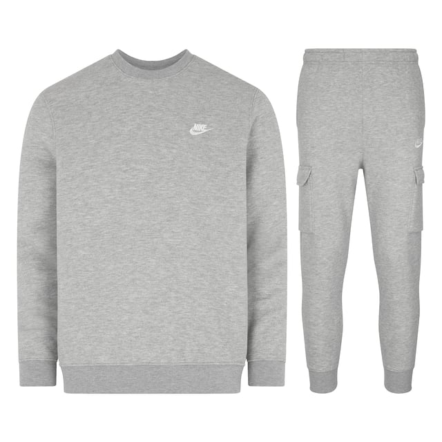 Grey nike tracksuit sweatshirt best sale