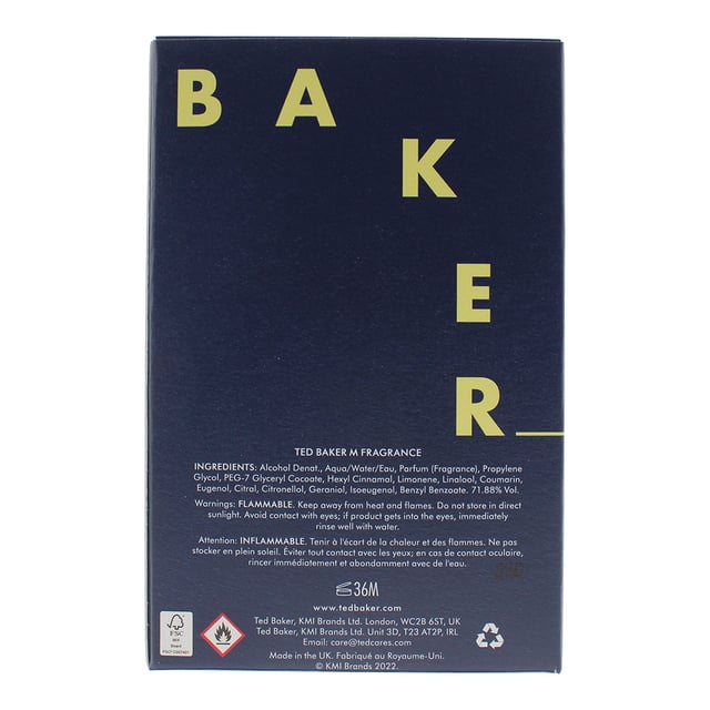 Ted Baker M Eau De Toilette 75ml Spray For Him