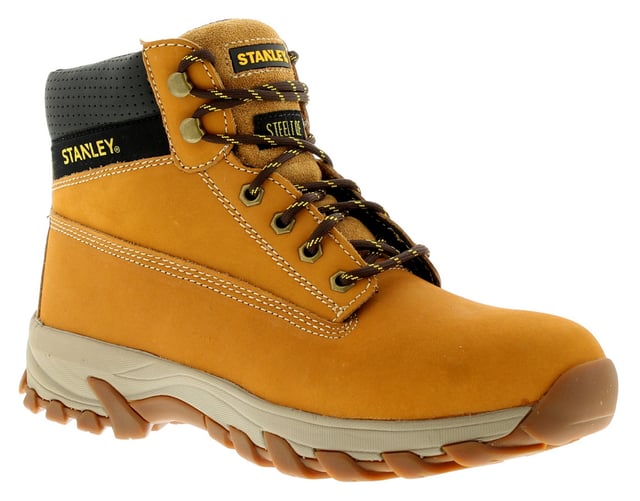 New Mens Gents Honey Stanley Lace Up Steel Toe Cap Safety Boots